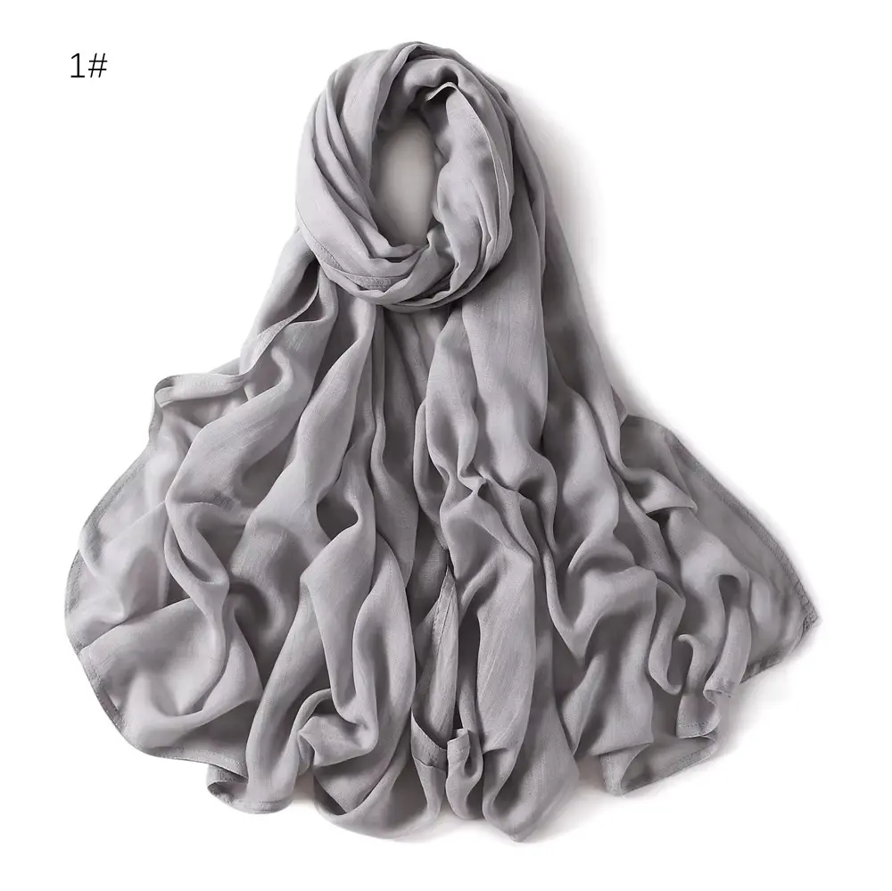 Plain High-Quality 100% Cotton Hijab Shawl