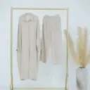 Linen 2-Piece Maxi Elegant Abaya